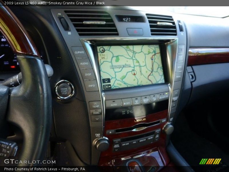 Smokey Granite Gray Mica / Black 2009 Lexus LS 460 AWD