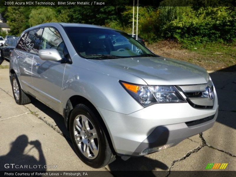 Billet Silver Metallic / Taupe 2008 Acura MDX Technology