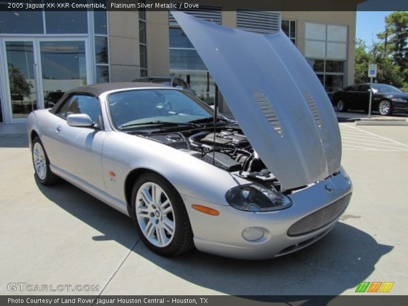 Platinum Silver Metallic / Dove 2005 Jaguar XK XKR Convertible