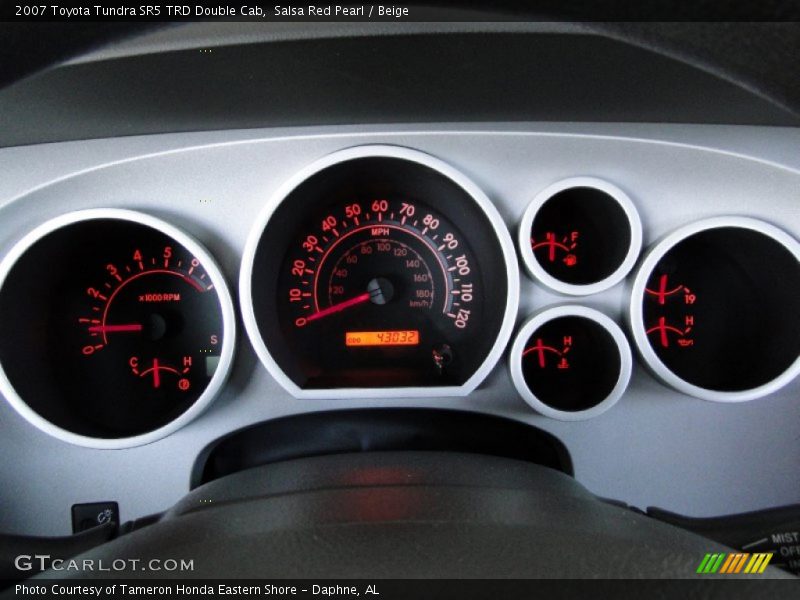 Salsa Red Pearl / Beige 2007 Toyota Tundra SR5 TRD Double Cab