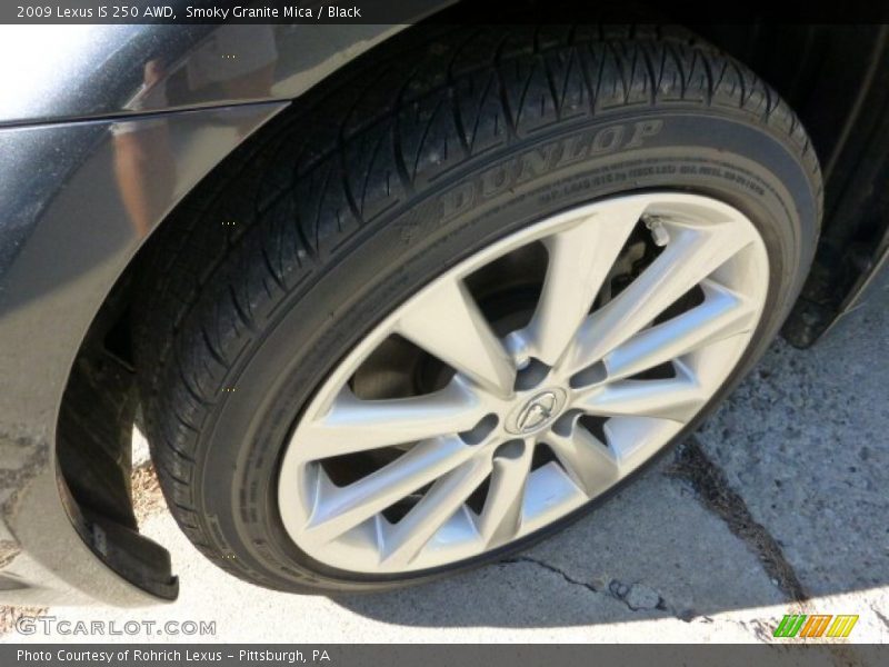 Smoky Granite Mica / Black 2009 Lexus IS 250 AWD