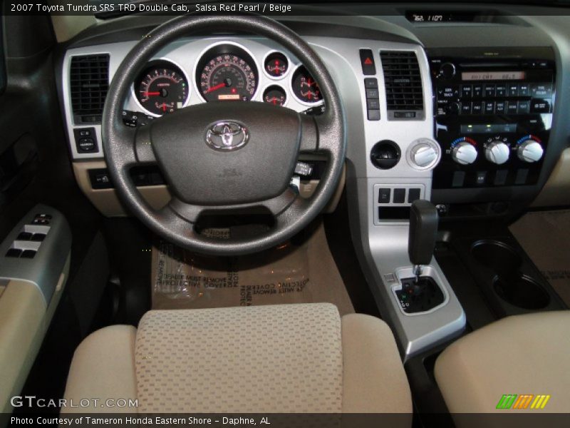 Salsa Red Pearl / Beige 2007 Toyota Tundra SR5 TRD Double Cab