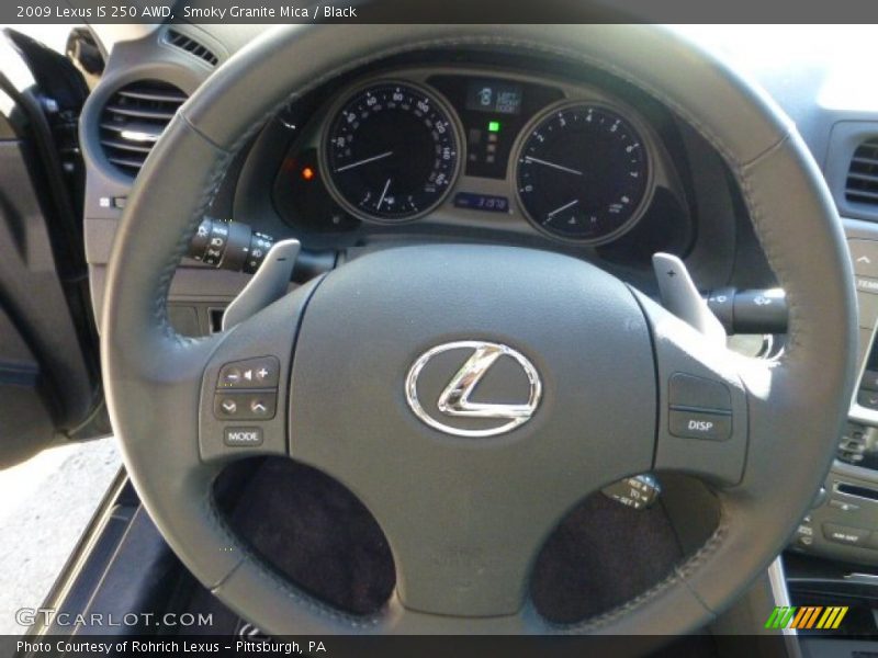 Smoky Granite Mica / Black 2009 Lexus IS 250 AWD