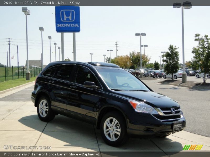 Crystal Black Pearl / Gray 2010 Honda CR-V EX
