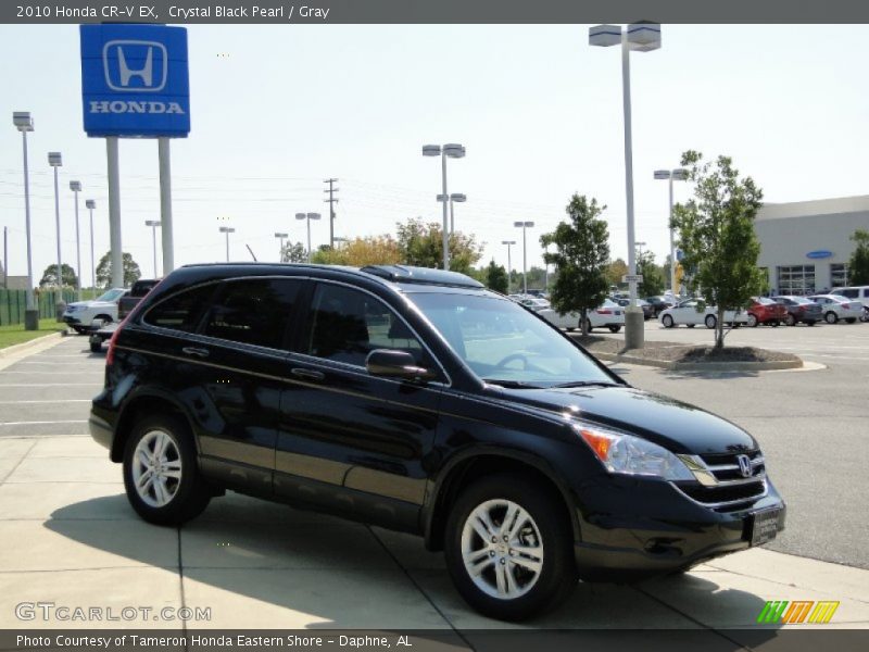 Crystal Black Pearl / Gray 2010 Honda CR-V EX