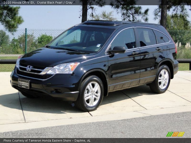 Crystal Black Pearl / Gray 2010 Honda CR-V EX