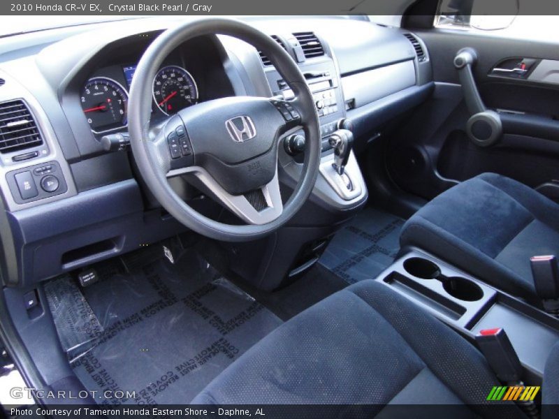 Crystal Black Pearl / Gray 2010 Honda CR-V EX