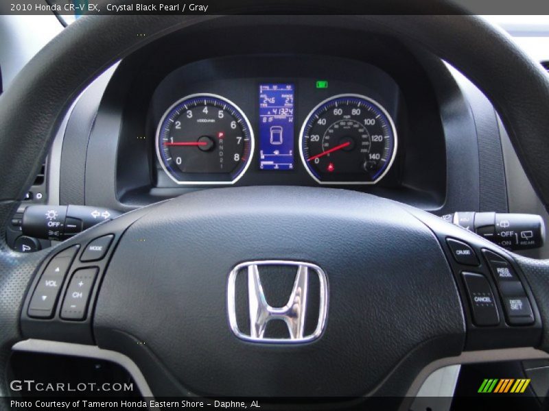 Crystal Black Pearl / Gray 2010 Honda CR-V EX