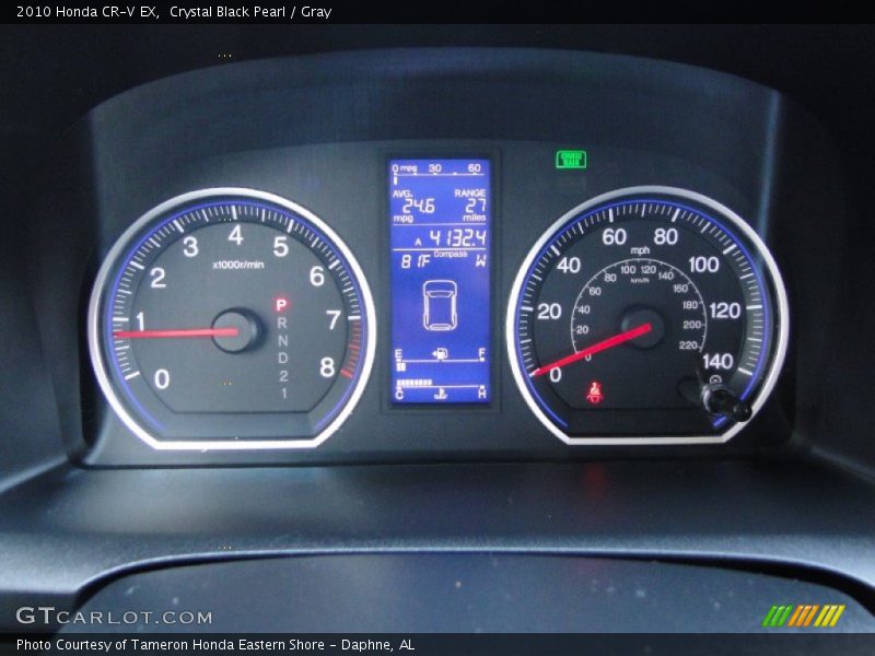 Crystal Black Pearl / Gray 2010 Honda CR-V EX