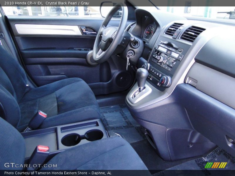 Crystal Black Pearl / Gray 2010 Honda CR-V EX