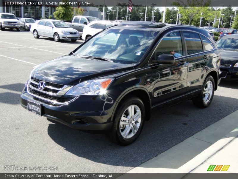 Crystal Black Pearl / Gray 2010 Honda CR-V EX