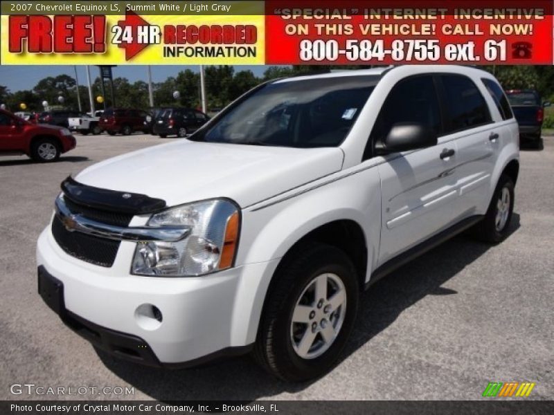Summit White / Light Gray 2007 Chevrolet Equinox LS