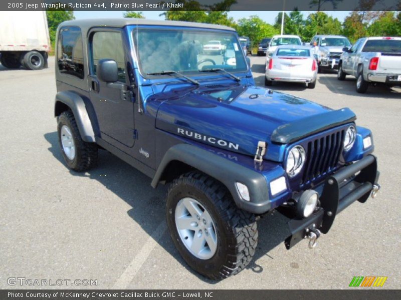 Patriot Blue Pearl / Khaki 2005 Jeep Wrangler Rubicon 4x4