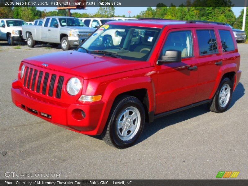 Red Crystal Pearl / Pastel Pebble Beige 2008 Jeep Patriot Sport