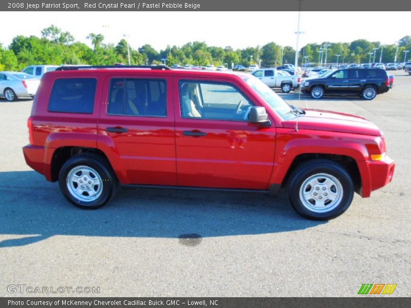 Red Crystal Pearl / Pastel Pebble Beige 2008 Jeep Patriot Sport