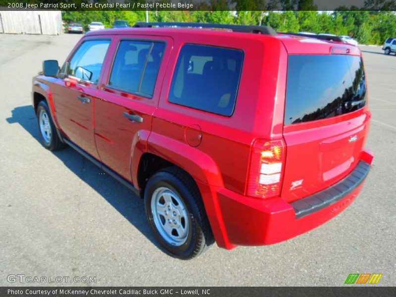 Red Crystal Pearl / Pastel Pebble Beige 2008 Jeep Patriot Sport