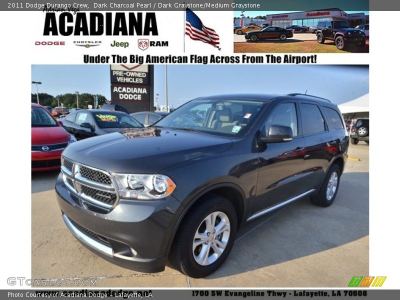 Dark Charcoal Pearl / Dark Graystone/Medium Graystone 2011 Dodge Durango Crew