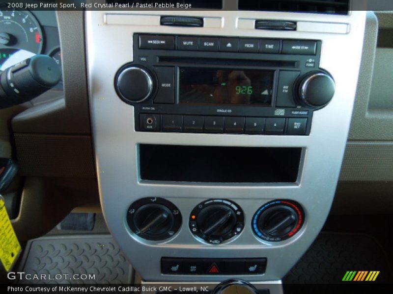 Red Crystal Pearl / Pastel Pebble Beige 2008 Jeep Patriot Sport