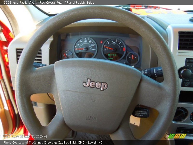 Red Crystal Pearl / Pastel Pebble Beige 2008 Jeep Patriot Sport