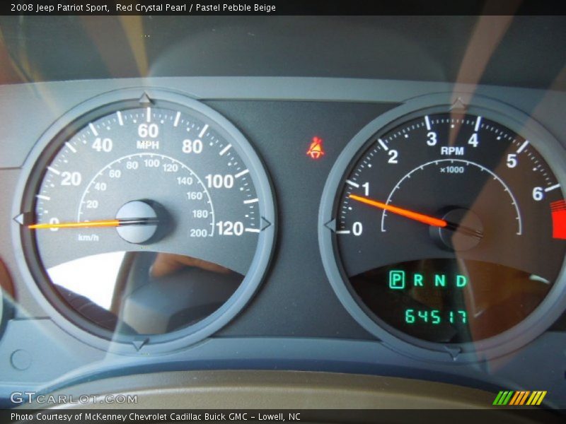 Red Crystal Pearl / Pastel Pebble Beige 2008 Jeep Patriot Sport