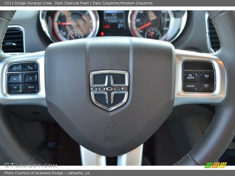 Dark Charcoal Pearl / Dark Graystone/Medium Graystone 2011 Dodge Durango Crew