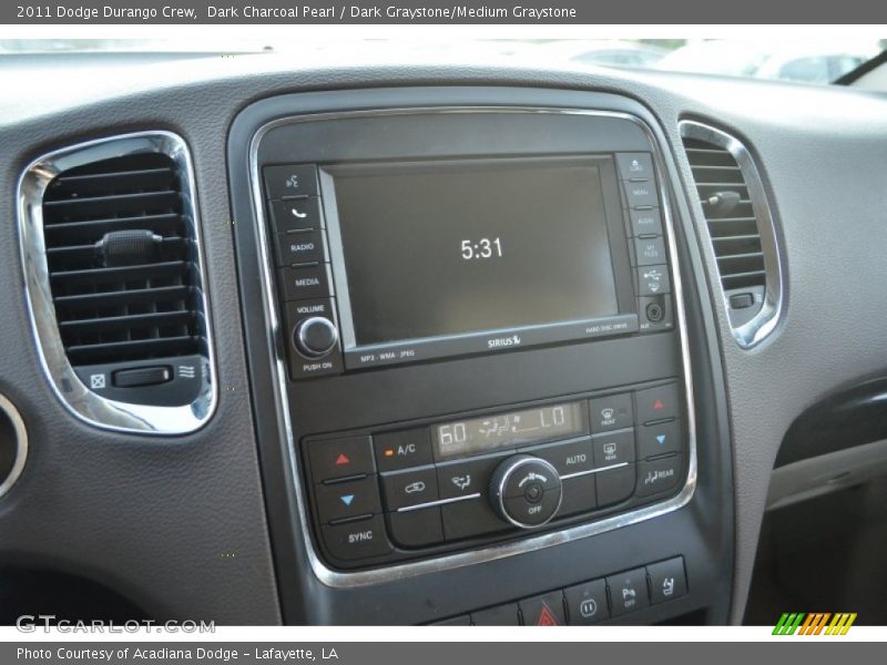 Dark Charcoal Pearl / Dark Graystone/Medium Graystone 2011 Dodge Durango Crew