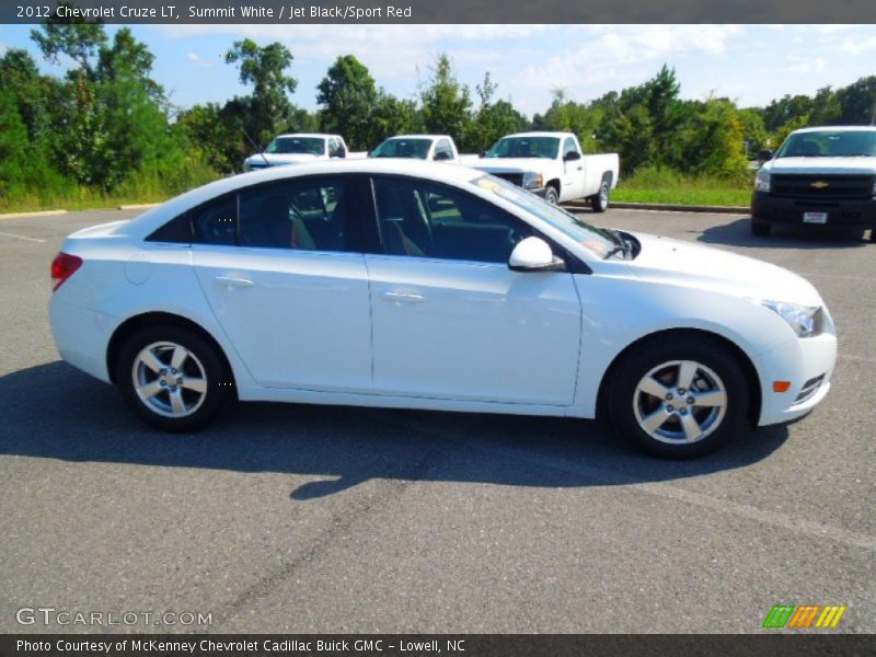 Summit White / Jet Black/Sport Red 2012 Chevrolet Cruze LT