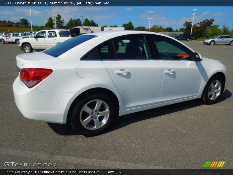 Summit White / Jet Black/Sport Red 2012 Chevrolet Cruze LT