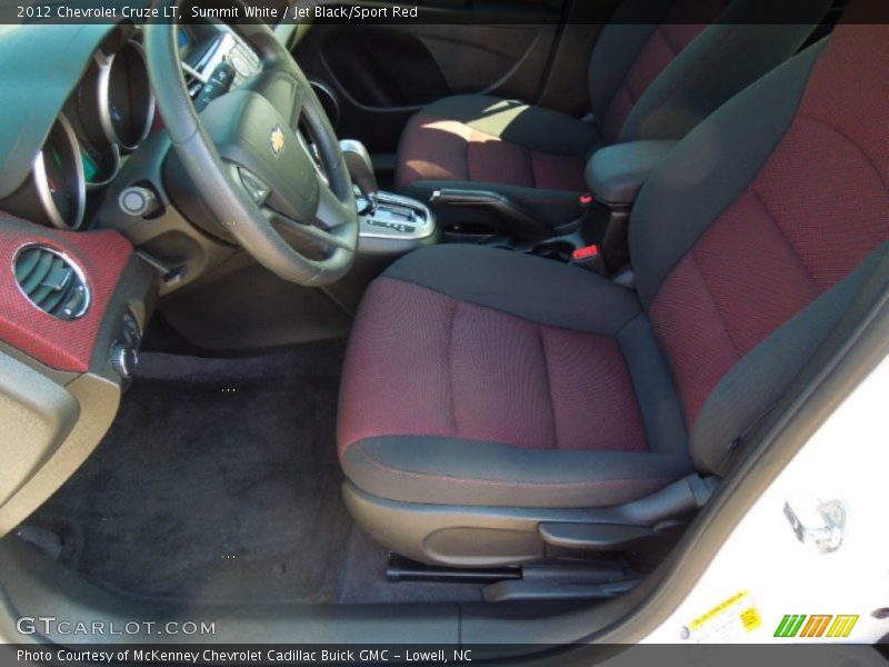Summit White / Jet Black/Sport Red 2012 Chevrolet Cruze LT