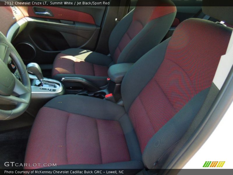 Summit White / Jet Black/Sport Red 2012 Chevrolet Cruze LT