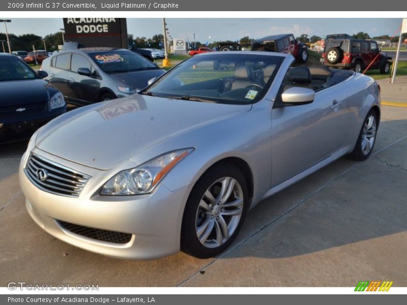 Liquid Platinum / Graphite 2009 Infiniti G 37 Convertible