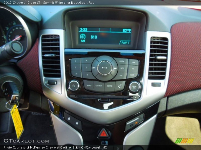 Summit White / Jet Black/Sport Red 2012 Chevrolet Cruze LT