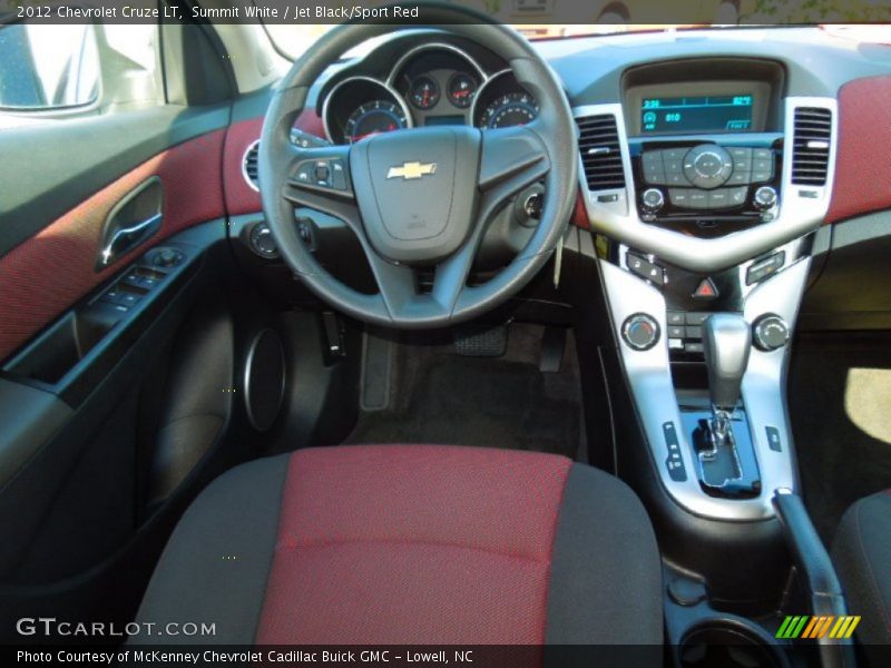Summit White / Jet Black/Sport Red 2012 Chevrolet Cruze LT