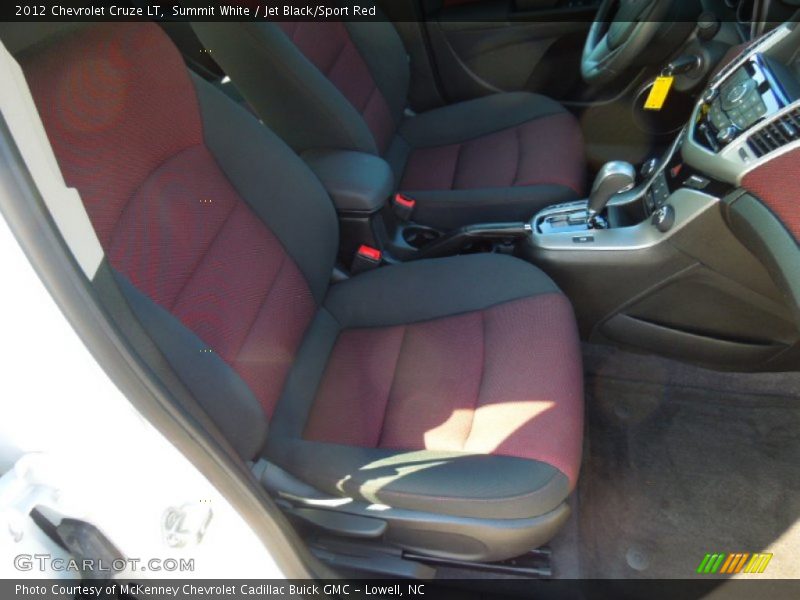 Summit White / Jet Black/Sport Red 2012 Chevrolet Cruze LT