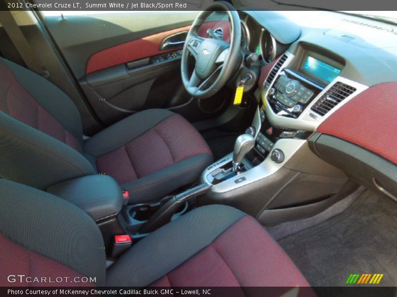 Summit White / Jet Black/Sport Red 2012 Chevrolet Cruze LT