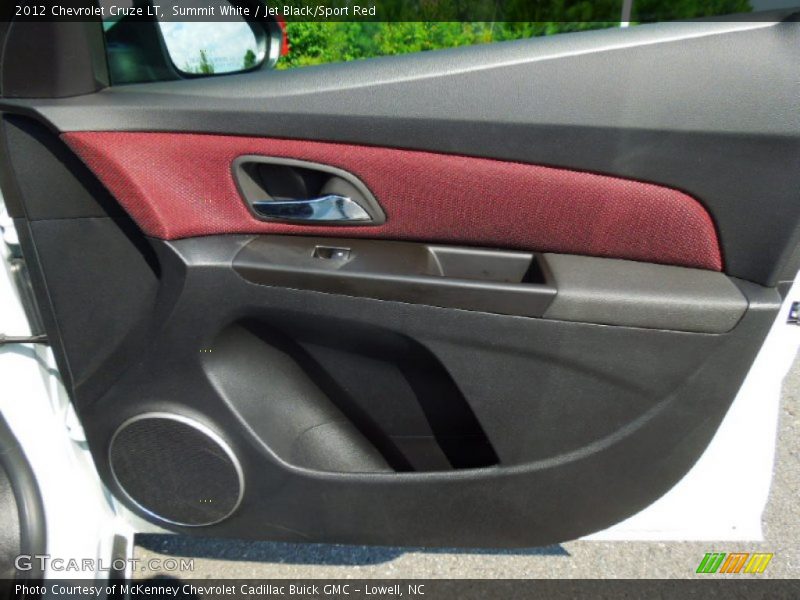 Summit White / Jet Black/Sport Red 2012 Chevrolet Cruze LT