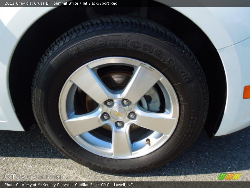 Summit White / Jet Black/Sport Red 2012 Chevrolet Cruze LT