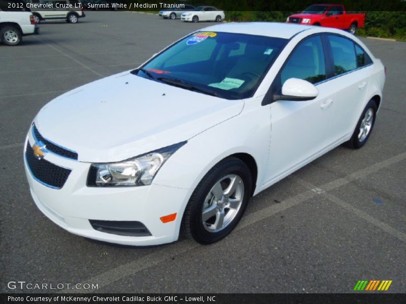 Summit White / Medium Titanium 2012 Chevrolet Cruze LT
