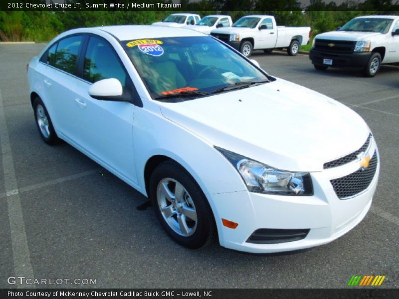 Summit White / Medium Titanium 2012 Chevrolet Cruze LT