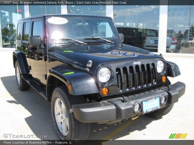 Black / Dark Slate Gray/Medium Slate Gray 2007 Jeep Wrangler Unlimited Sahara 4x4
