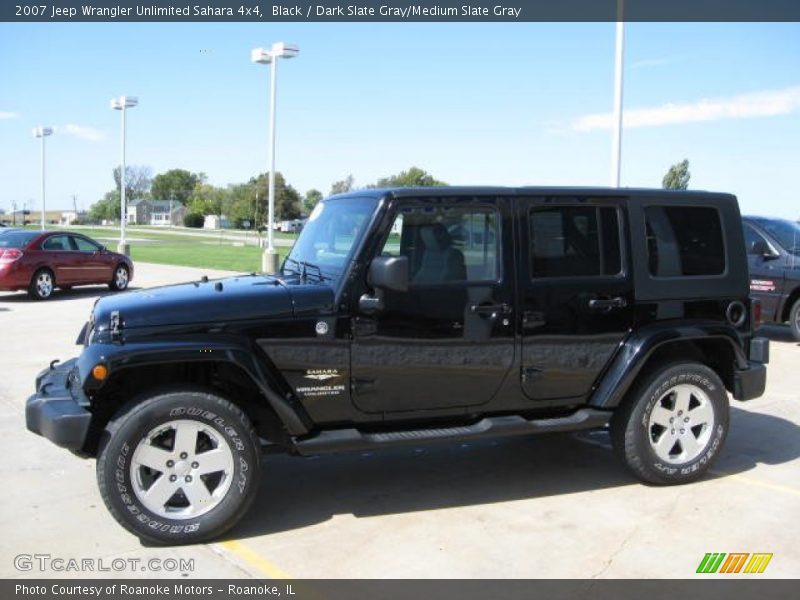 Black / Dark Slate Gray/Medium Slate Gray 2007 Jeep Wrangler Unlimited Sahara 4x4