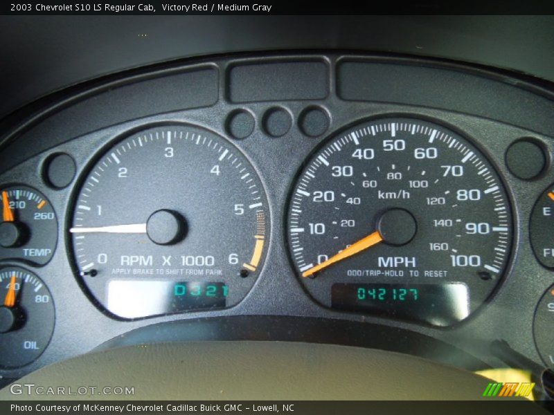  2003 S10 LS Regular Cab LS Regular Cab Gauges