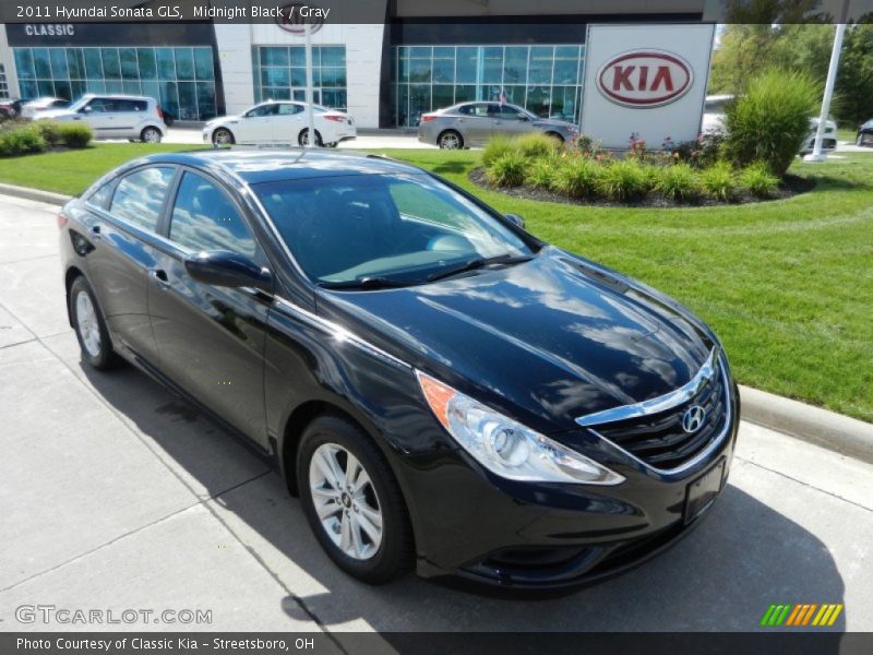 Midnight Black / Gray 2011 Hyundai Sonata GLS