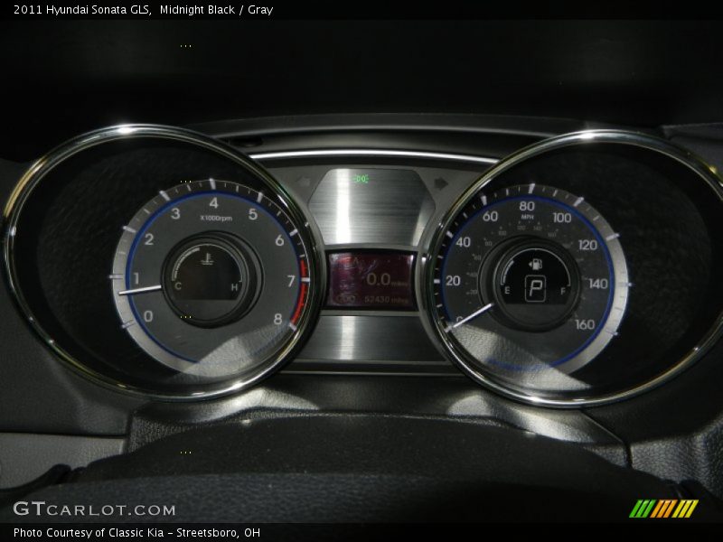 Midnight Black / Gray 2011 Hyundai Sonata GLS