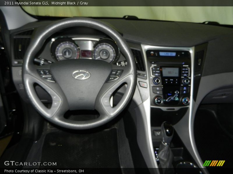 Midnight Black / Gray 2011 Hyundai Sonata GLS