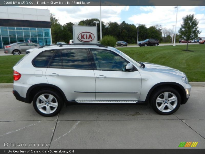 Titanium Silver Metallic / Sand Beige 2008 BMW X5 3.0si
