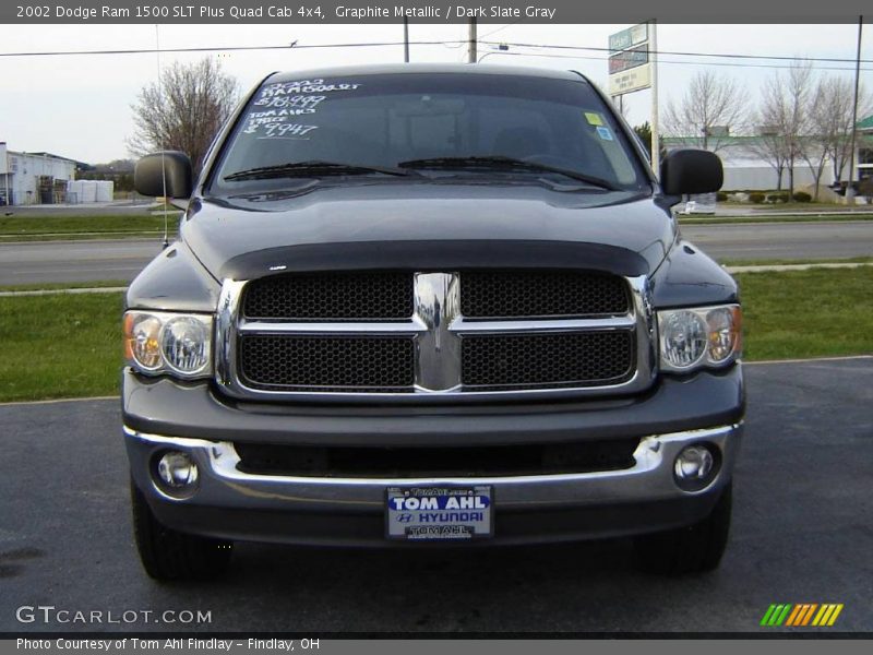 Graphite Metallic / Dark Slate Gray 2002 Dodge Ram 1500 SLT Plus Quad Cab 4x4