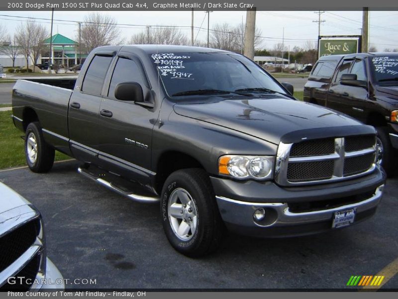 Graphite Metallic / Dark Slate Gray 2002 Dodge Ram 1500 SLT Plus Quad Cab 4x4