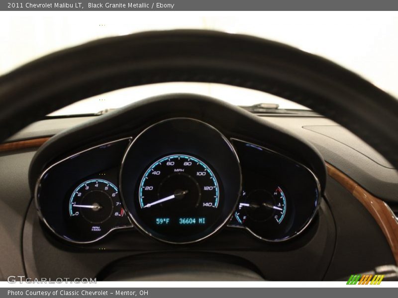 Black Granite Metallic / Ebony 2011 Chevrolet Malibu LT