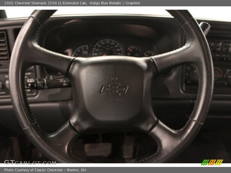 Indigo Blue Metallic / Graphite 2002 Chevrolet Silverado 2500 LS Extended Cab